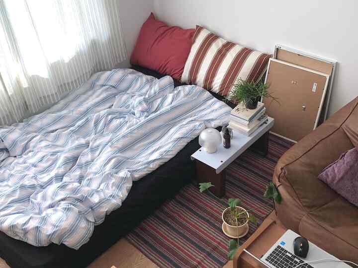 French ストライプ 目隠しカーテン［9サイズ］を使ったコーディネート 1