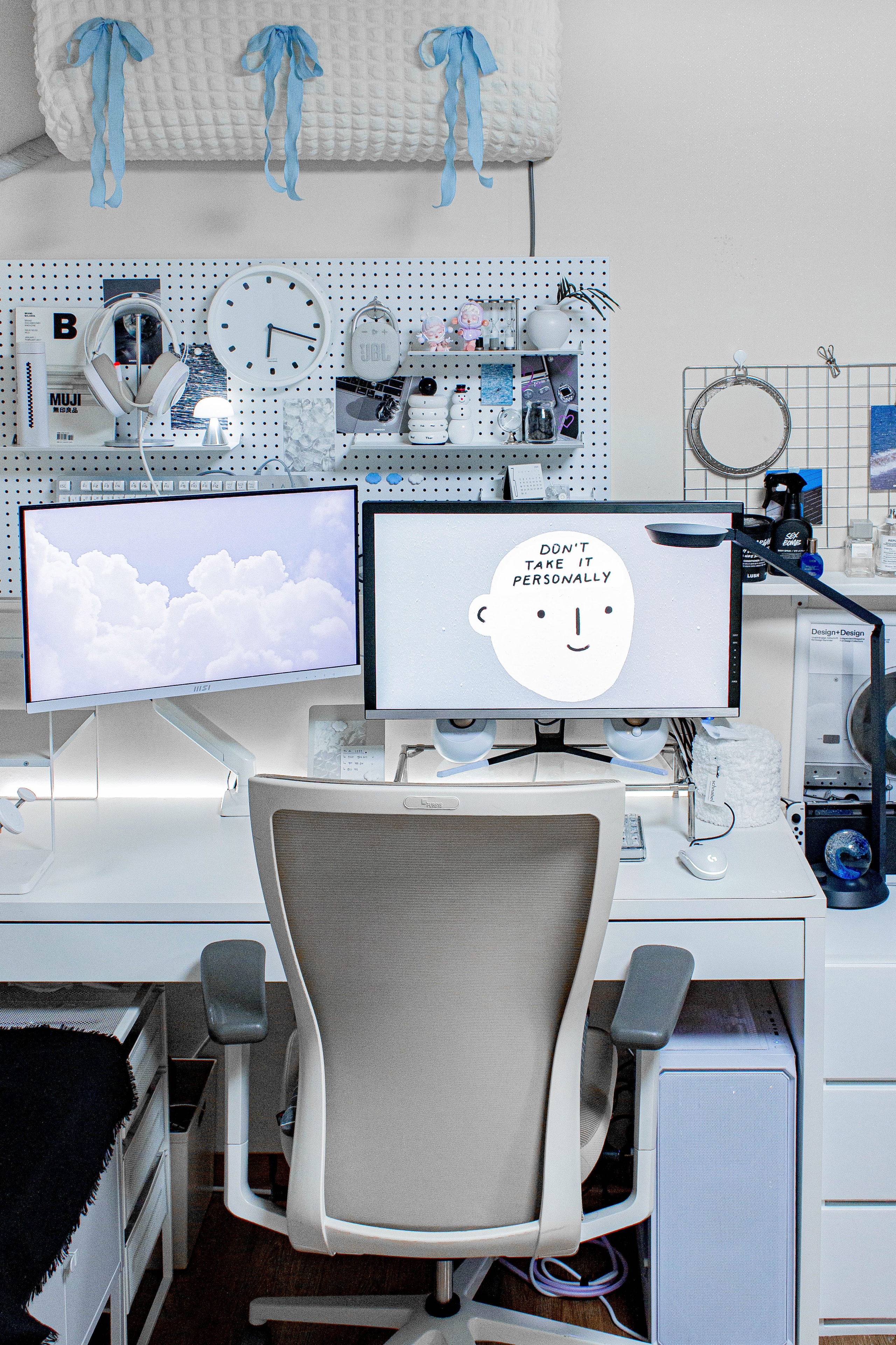 🇰🇷 1R｜実家の7畳部屋を透明感あふれる水色×白インテリアに💎