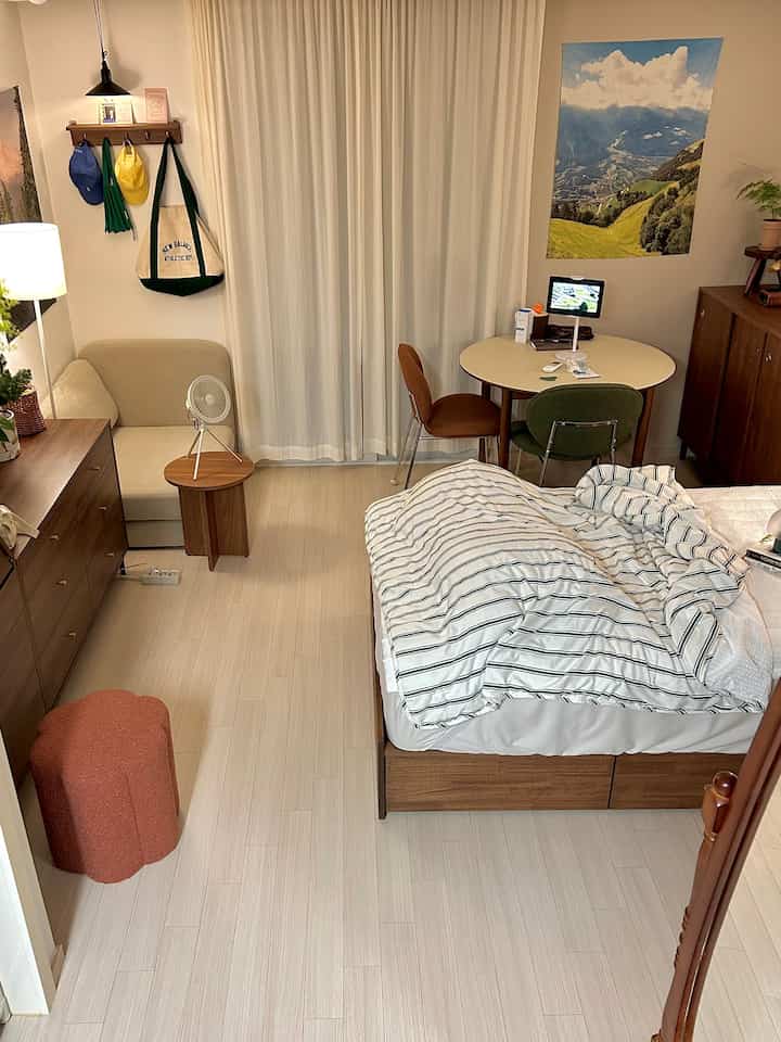 Deep sleep シアサッカー ストライプ 夏用 掛け布団セット［5色・3サイズ］を使ったコーディネート 1