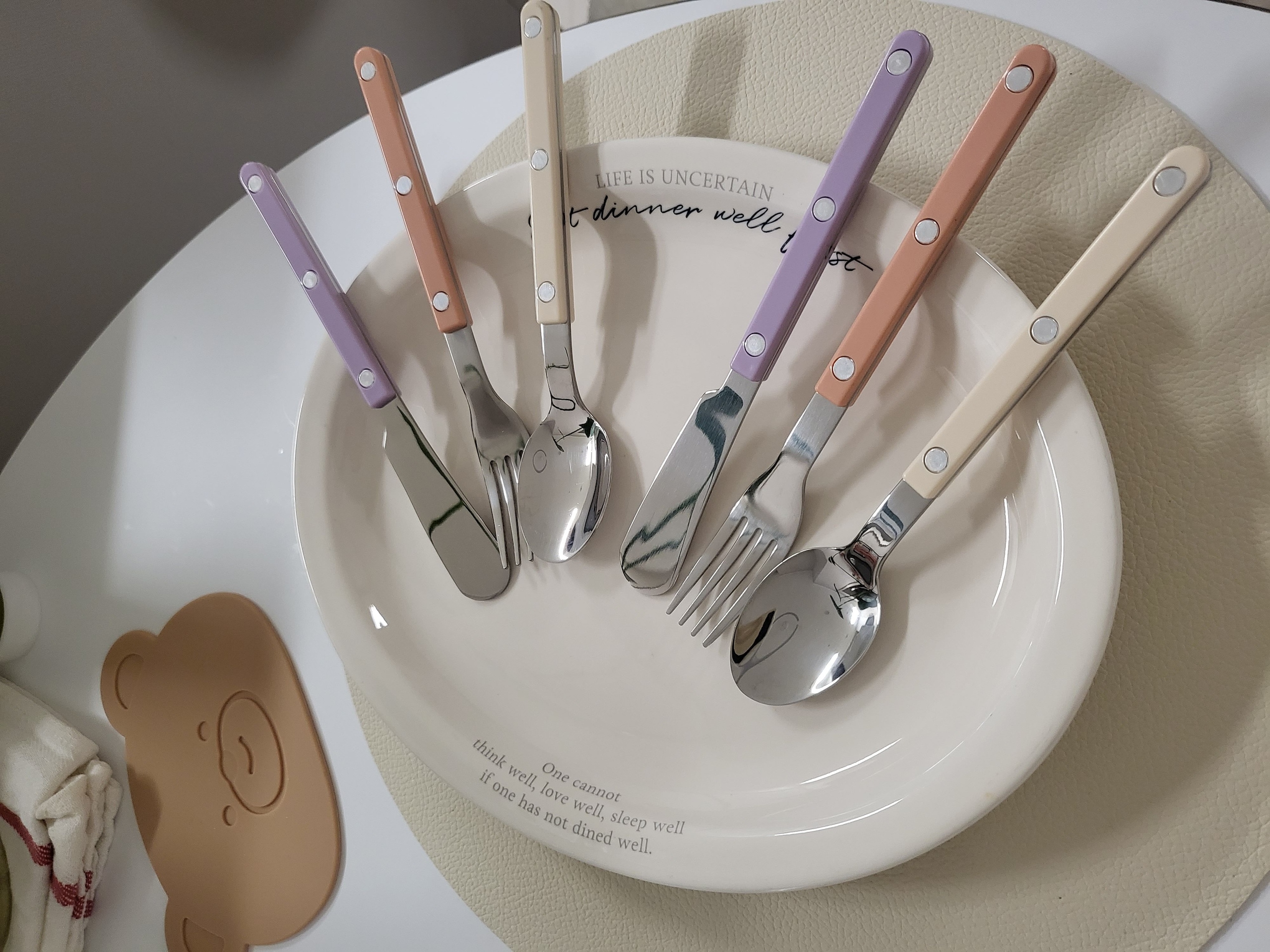 Pastel Dessert Cutlery Set – 3-Piece user photo
