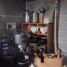 O'gre Old Cafe カップ収納ラック ブラウン 加工木材 高さ 37cm 奥行き