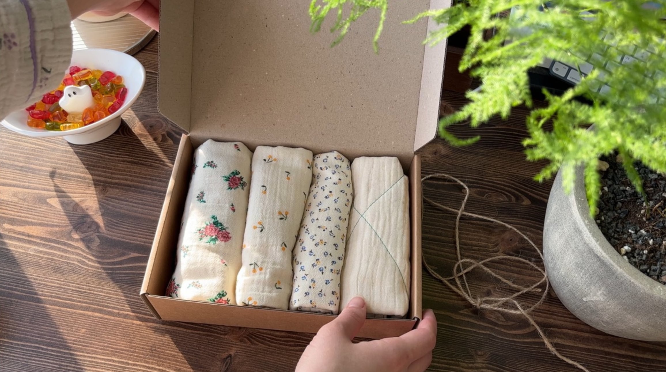 Handmade Designed Gauze Kitchen Towel Set (4-Pack) user photo