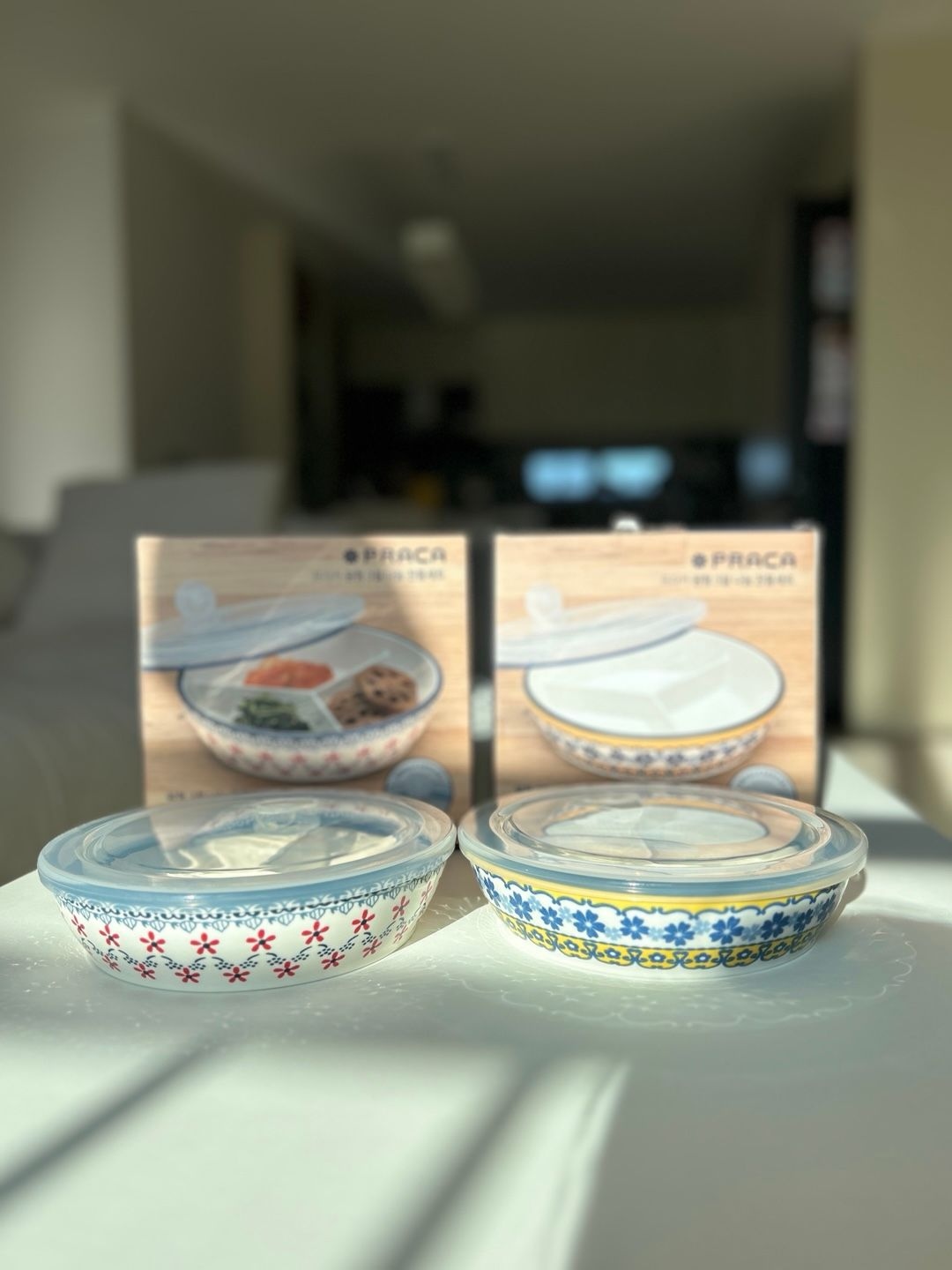 Floral 3-Compartment Food Storage Bowl Set with Lids (Set of 2) user photo