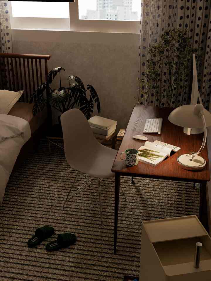 Vivid Terry ルームシューズ［6色・2サイズ］を使ったコーディネート 3