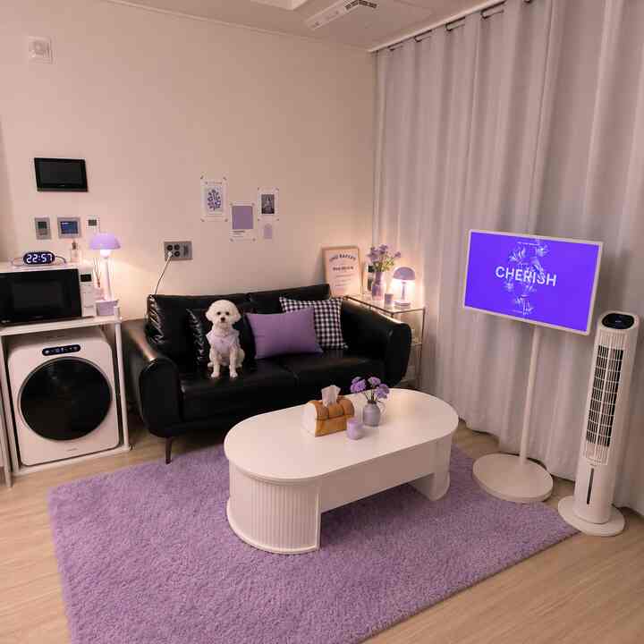 #ベビーガール 💜
🏠私の家で＃最も大切な家具は？

＃今日の家＃FTC24機ミッション7週間✨

寝室は悩みなくベッドでしたが、
リビングルームは思ったよりも早く答えが出た。

私の家の黒＃ソファ🖤

家にいれば一番長く滞在する席で、
テレビを見ても、
休憩をする時も、
ご飯を食べても
そして何より🐶ルルが一番好きな席だ。

最初は単にすっきりとしたデザインが気に入って選びましたが、
使うほど快適で自然に我が家の中心となった。
価格に比べて高級すぎて再購入医師までいる！

居間だけはホワイトとブラックを中心にシンプルな雰囲気で飾りたかったが…
＃ボラジャンらしく紫色の小道具を一つずつ追加しようとしています..😙 💜

小さなクッションワン、
1つの照明、
ラグ一つだけでも空間の雰囲気がかなり変わるということを改めて感じている。

*紫色のラグ、クッション、照明、いくつかの小道具はAIスタイリングイメージ💜
実際のリビングルームの写真にAIでインテリアをシミュレートしましょう🙋🏻‍♀️

＃リビングインテリア＃パーラー＃家の飾り 


