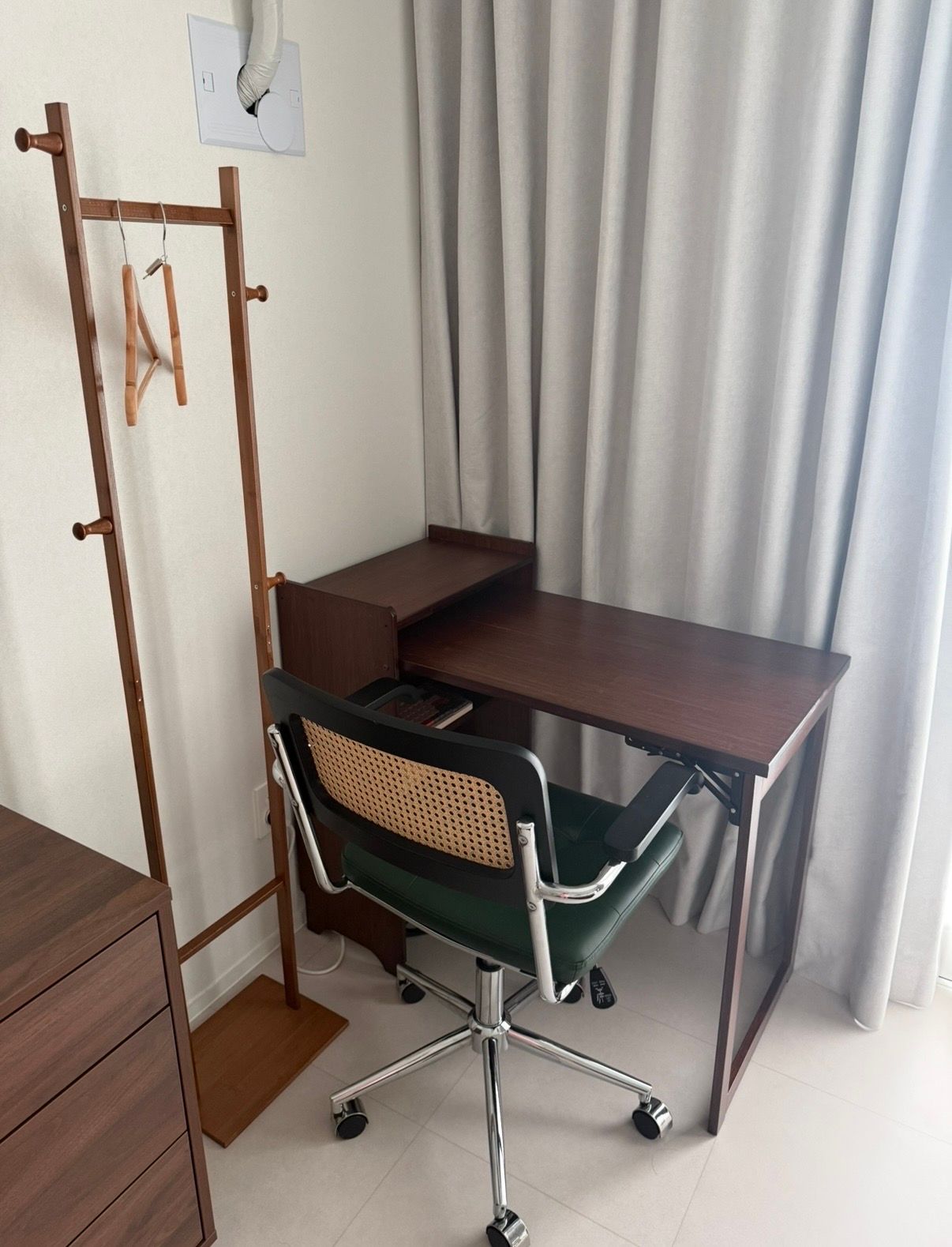 ABFURNITURE LEO ラタン オフィスチェア［3色］ ベージュ ブラック 幅