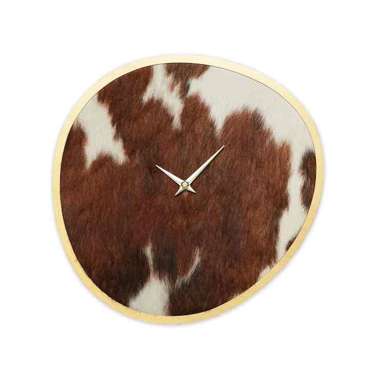 Cowhide Clock