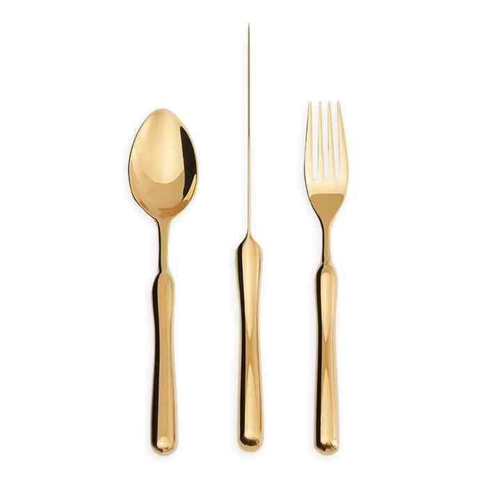テーブル カトラリー スプーン＆フォーク＆ナイフ ゴールド 3点セット