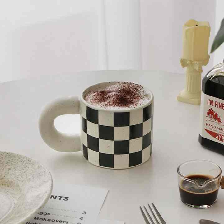 Slow マグカップ チェッカーボード 325ml