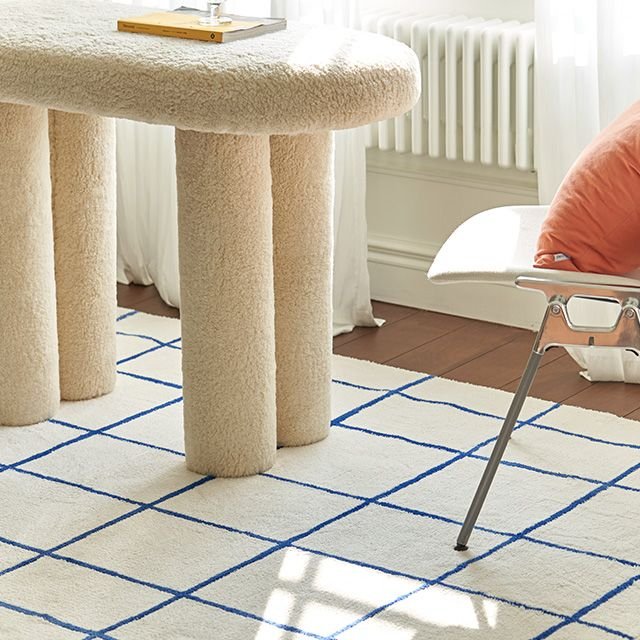 DECOVIEW Rough Line ソフト ラグ［4色・2サイズ］ ブラウン グリーン