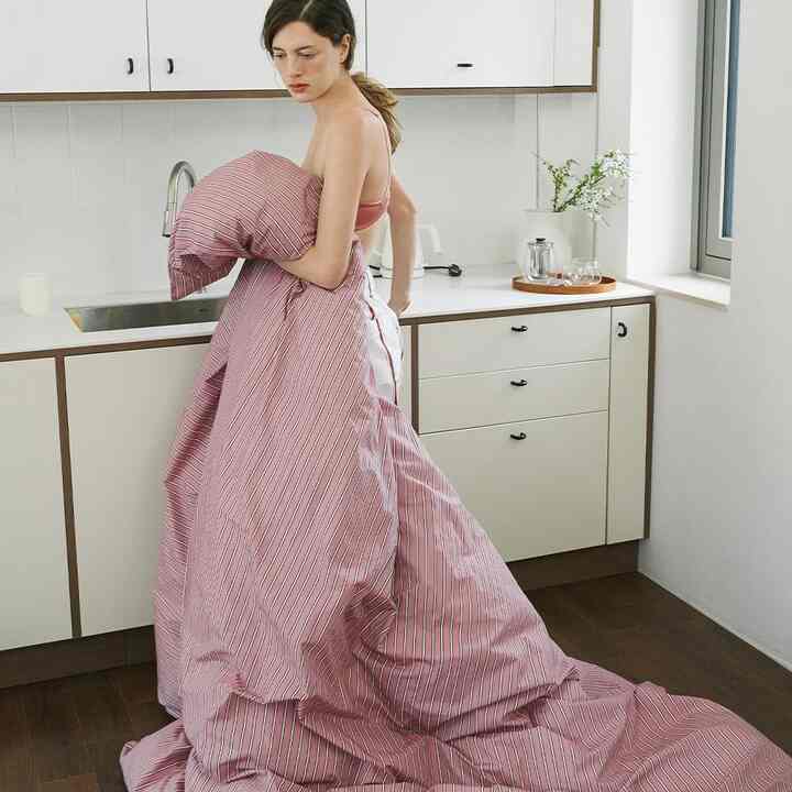 STRIPE 布団カバー Raspberry＆Choco ［3サイズ］