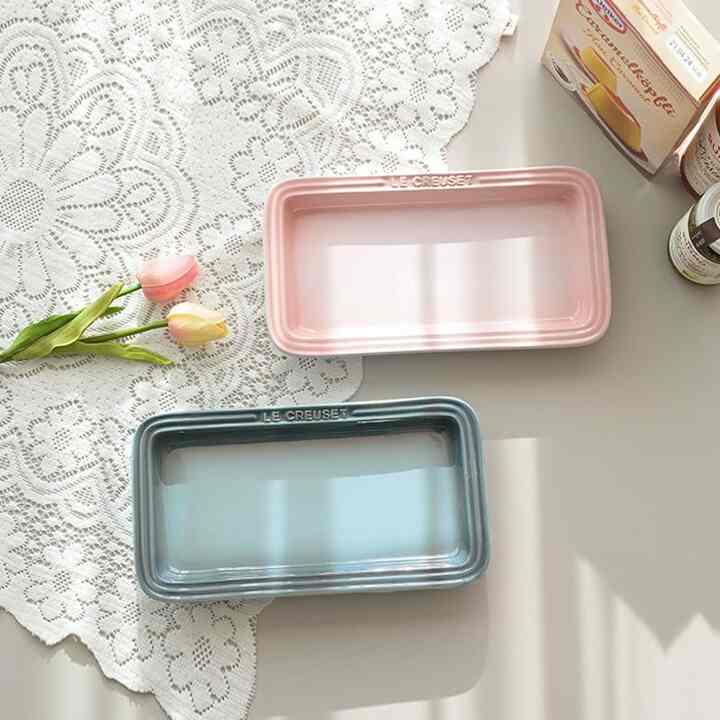 レクタンギュラー プレート 25cm 2点セット［4色］