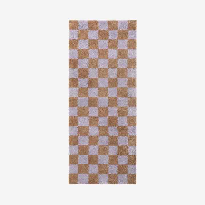 Lavender checkerboard マット 50x120cm
