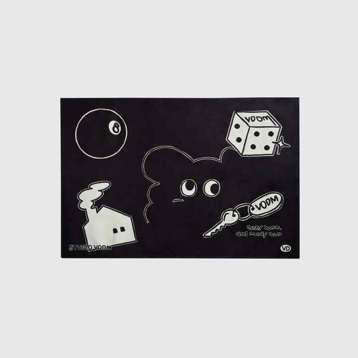 Doodle 防水 ドローイング カーペット ラグ ［2サイズ］