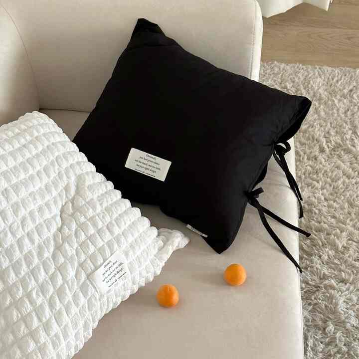 STRING RIBBON クッションカバー ブラック