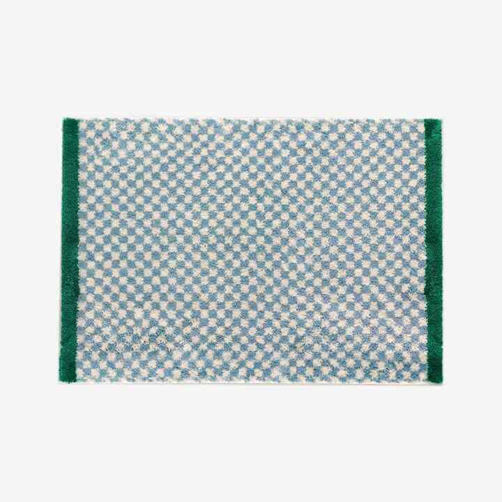 Blue check ドアマット 50x70cm