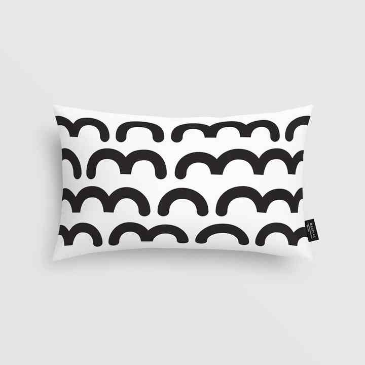 Moutain クッションカバー ブラック 50x30