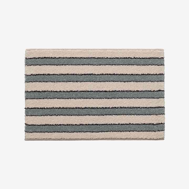 Chalk stripe 玄関マット Mint chocolate 40x60cm