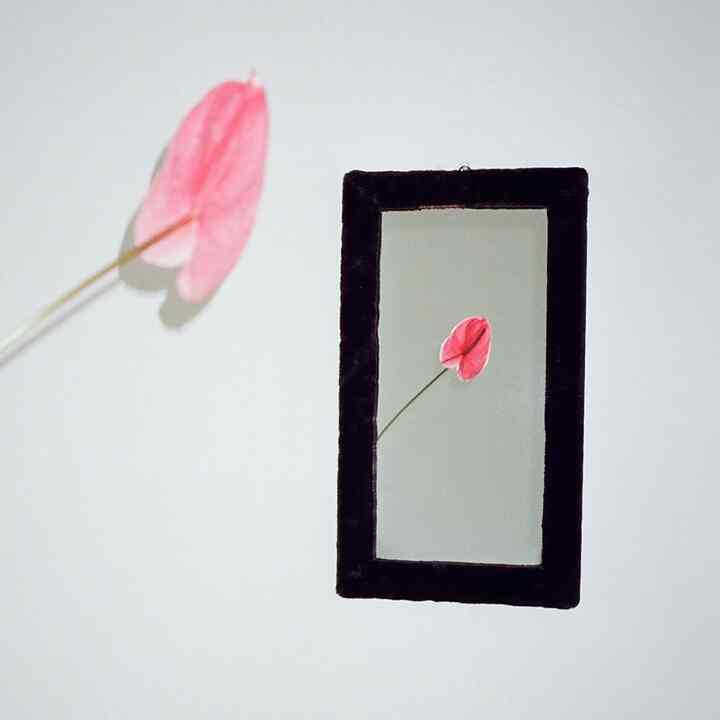 FAUX FUR MIRROR Black