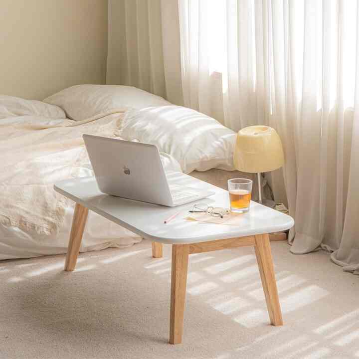 via スクエア 折りたたみ ローテーブル［2色・2サイズ］