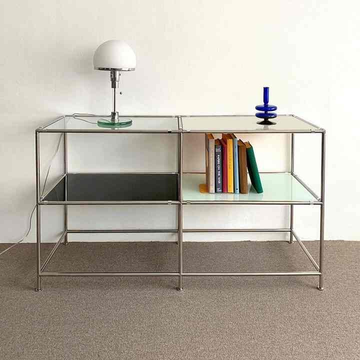 3段 モジュール ガラス ワイドラック