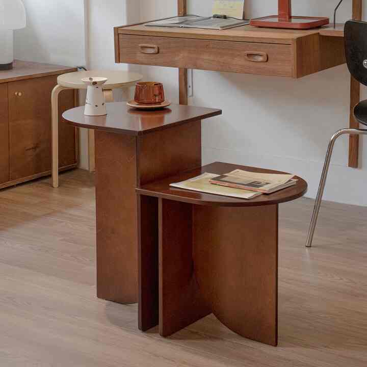 MIK 半円 スツール［2色・2サイズ］