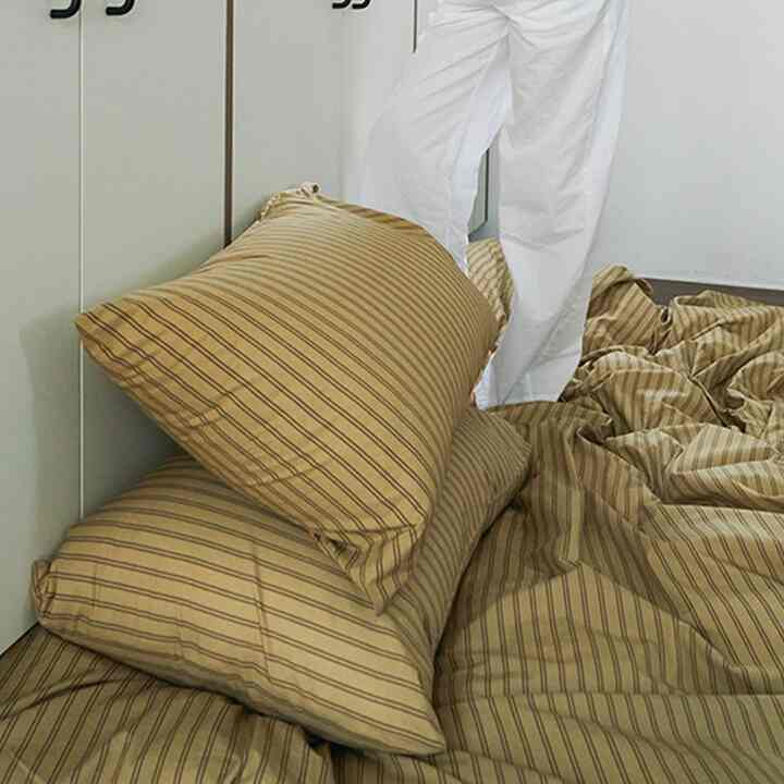 ストライプ 枕カバー Peanut＆Choco 50x70cm