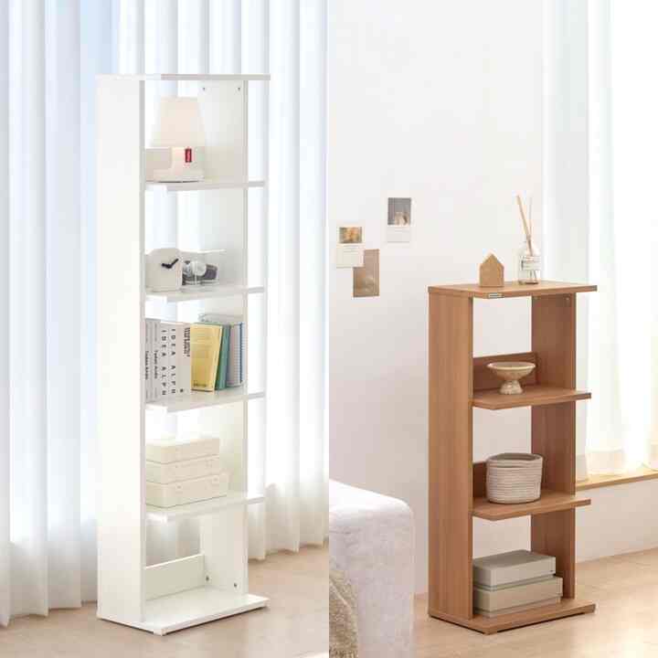 レイ 隙間収納 背の高い本棚40㎝［3色・2サイズ］