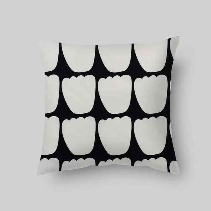 TULIP PARADE BLACK クッションカバー 50x50