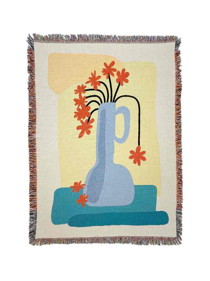 WOVEN ブランケット ブルーベース