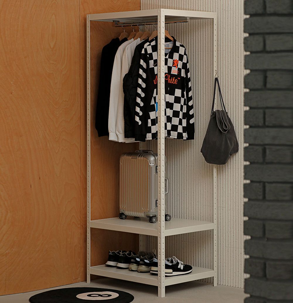 新品未使用 Ohouse スチール ラック 80cm 2段 BLACK 韓国 wvym スチール ラック 80cm［5色］ イエロー ホワイト ブラック