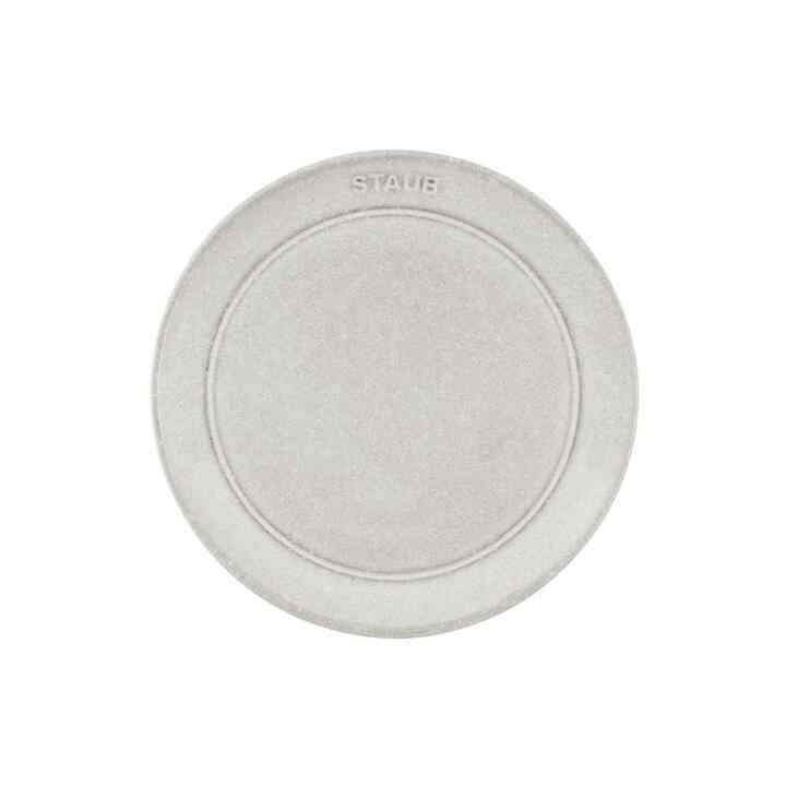 セラミック 丸皿 20cm ホワイトトリュフ