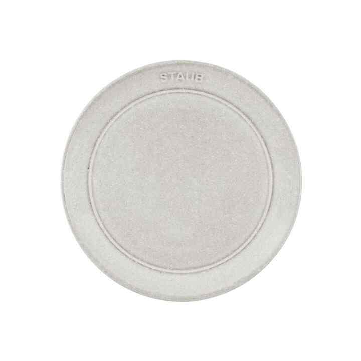 セラミック 丸皿 22cm ホワイトトリュフ