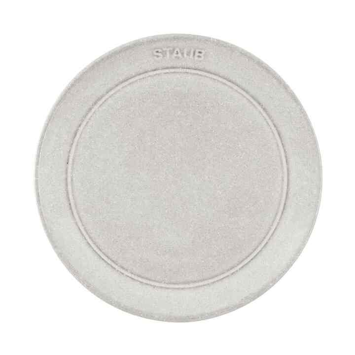 セラミック 丸皿 26cm ホワイトトリュフ