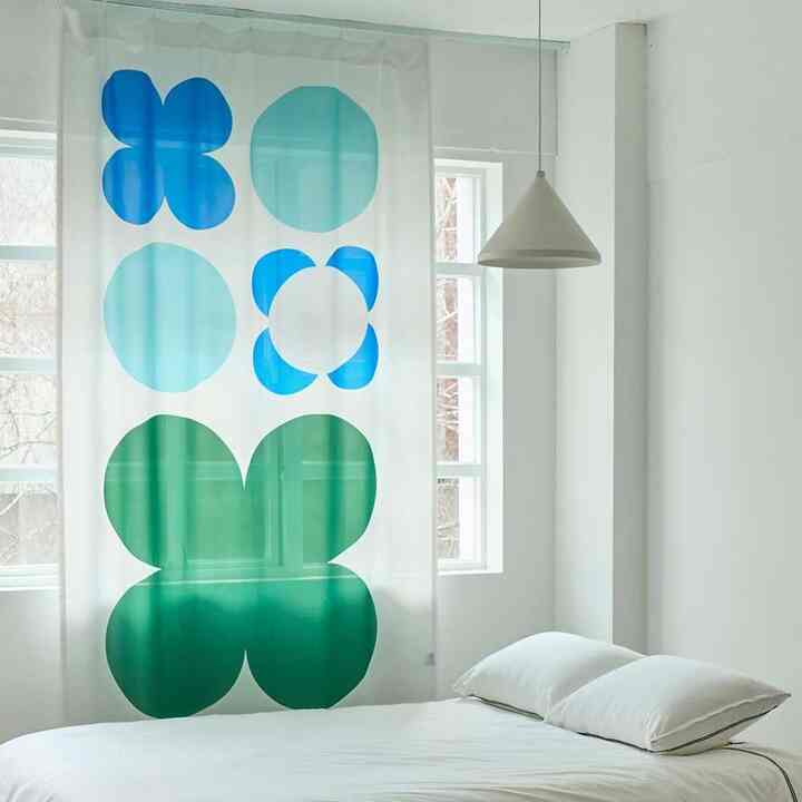 MY LUCKY BUDDY WHITE ソフト シフォンカーテン