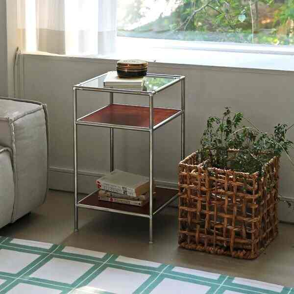 3段 モジュール ウッド 収納棚