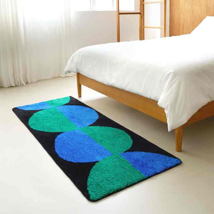 HALF AND HALF BLUE マット ワイド 170x70cm