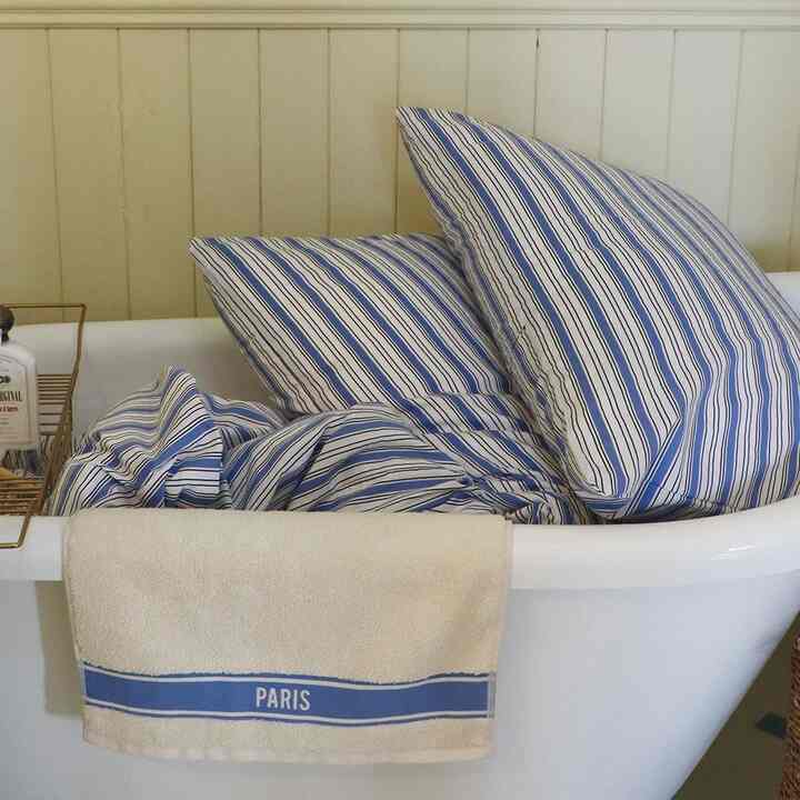 パリ ブルー 枕カバー 50x70cm