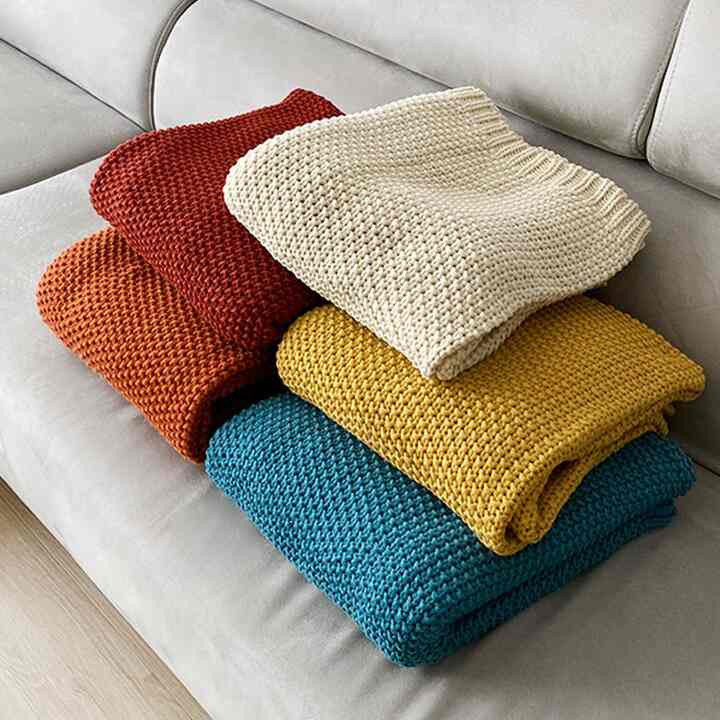 ニット ブランケット［5色］