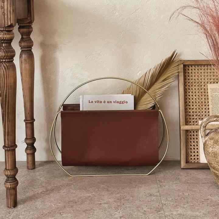 レザー マガジンラック