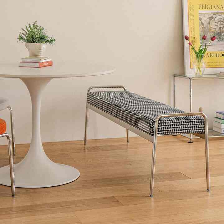 ARCHIVE シルバーフレー ベンチ 2人用［2色］