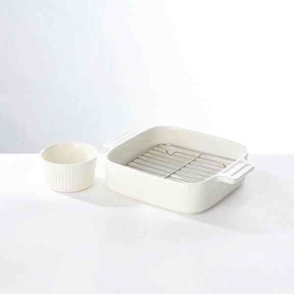 揚げ物ざる＆ソールボウルセット ホワイト