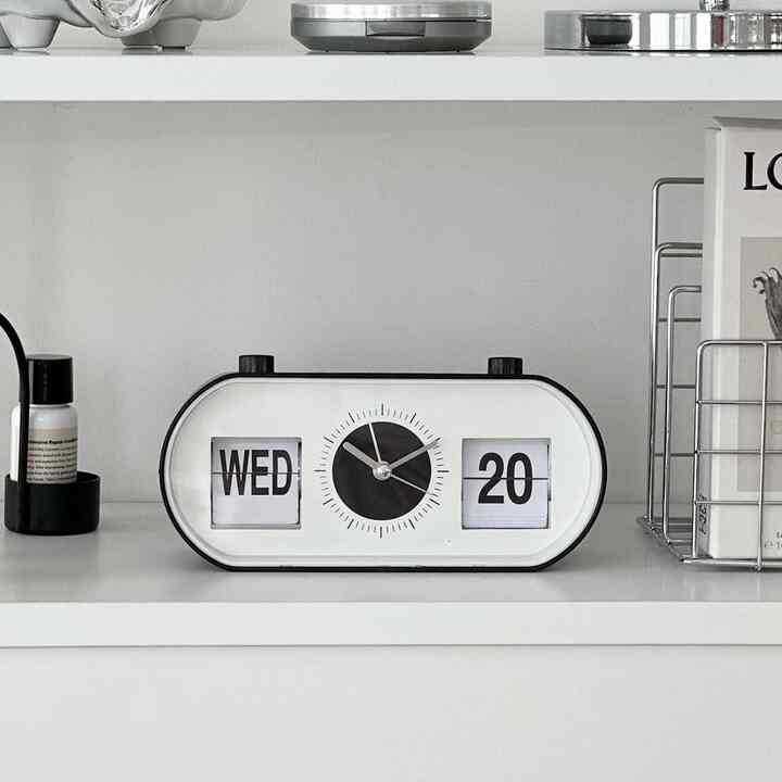 ラウンド フリップ 卓上時計