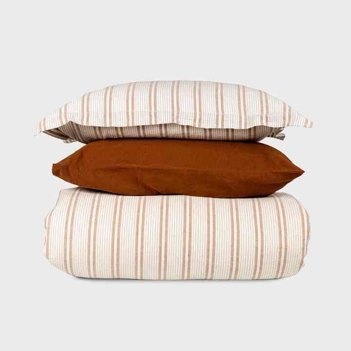 リネン リバーシブル 布団カバー BRIC CABIN［3サイズ］