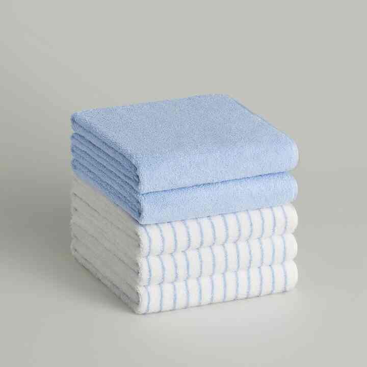 EDITION フェイスタオル ブルーフォッグ２枚＆ブルーフォッグストライプ３枚