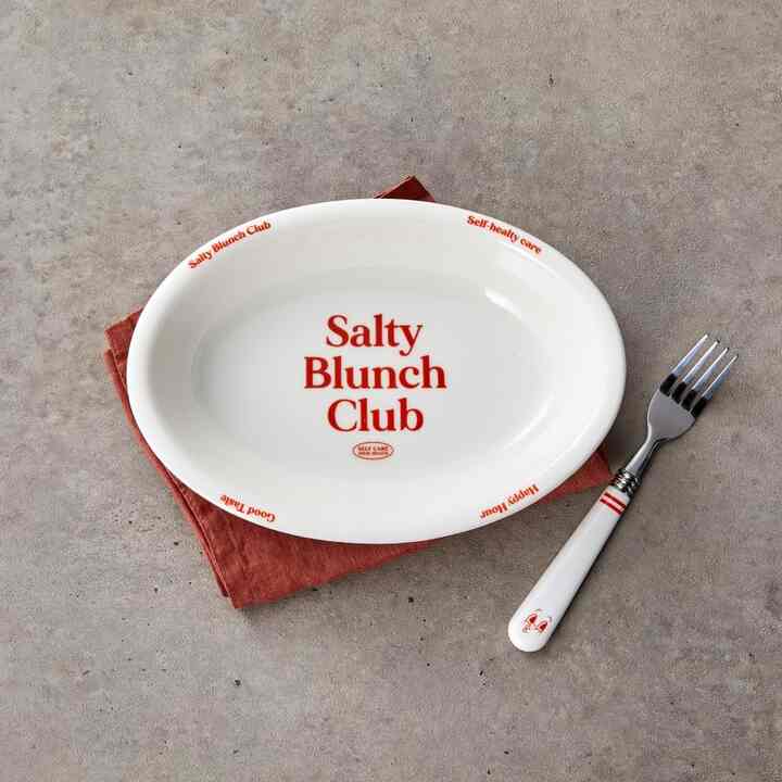 SALTY BRUNCH 楕円形 プレート 小 22cm オレンジ