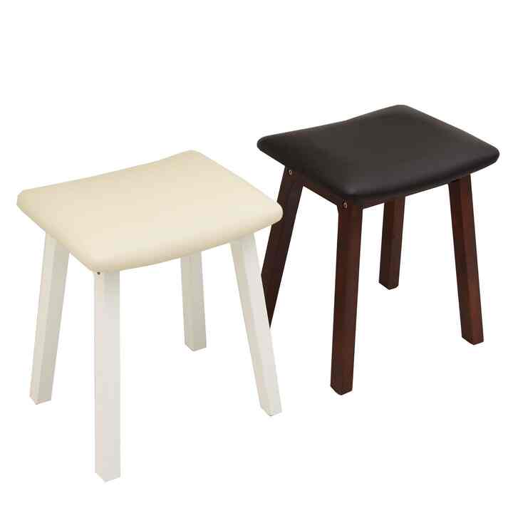 長方形 クッション付き スツール［2色］