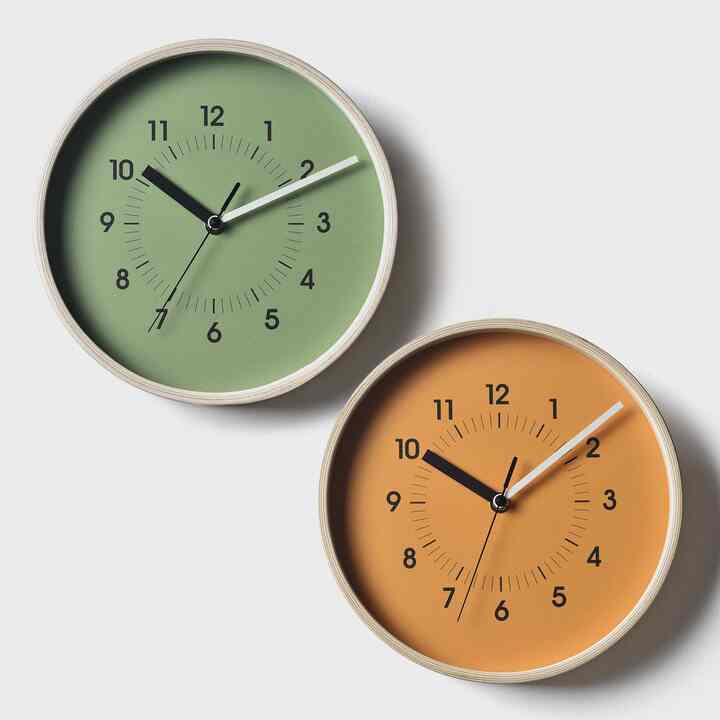 FARBE ウッド 静音 壁掛け時計［4色］