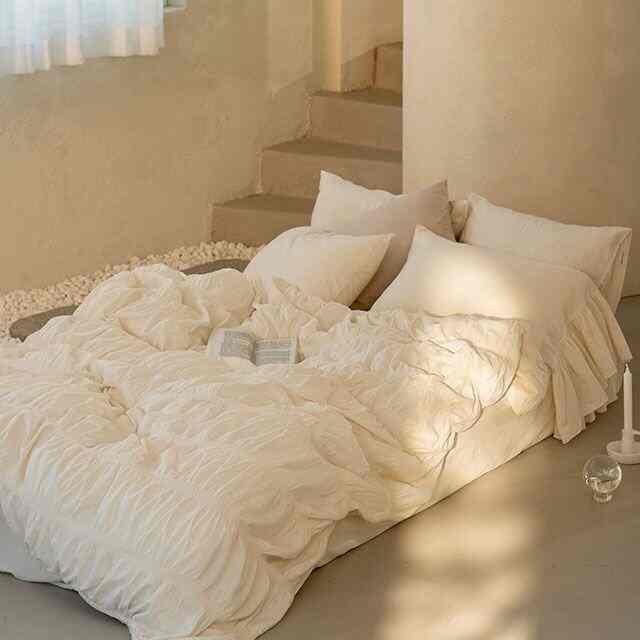 フレンチ シャーリング 布団カバー［2色・2サイズ］