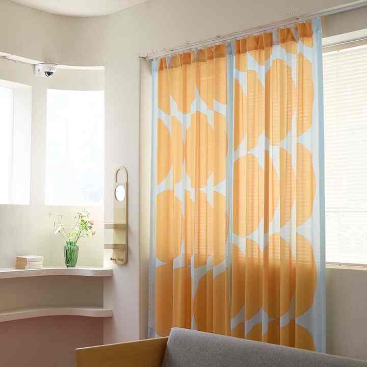 MOONY MOONIE YELLOW ソフト シフォンカーテン